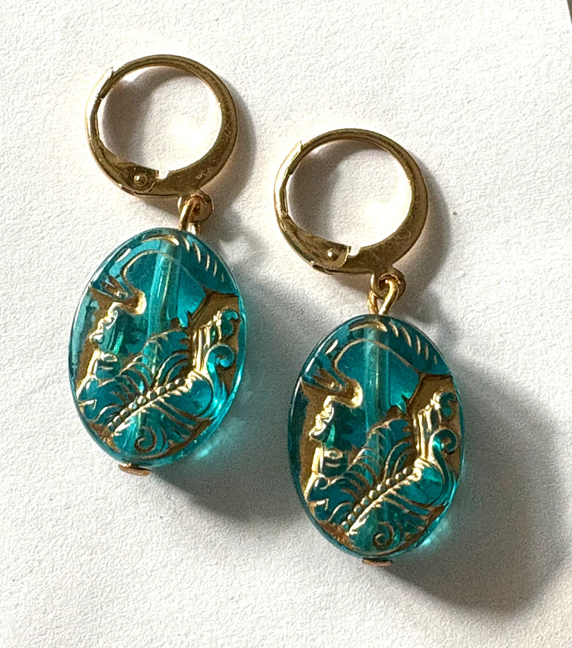 Blue Teal boutique Earrings, new
