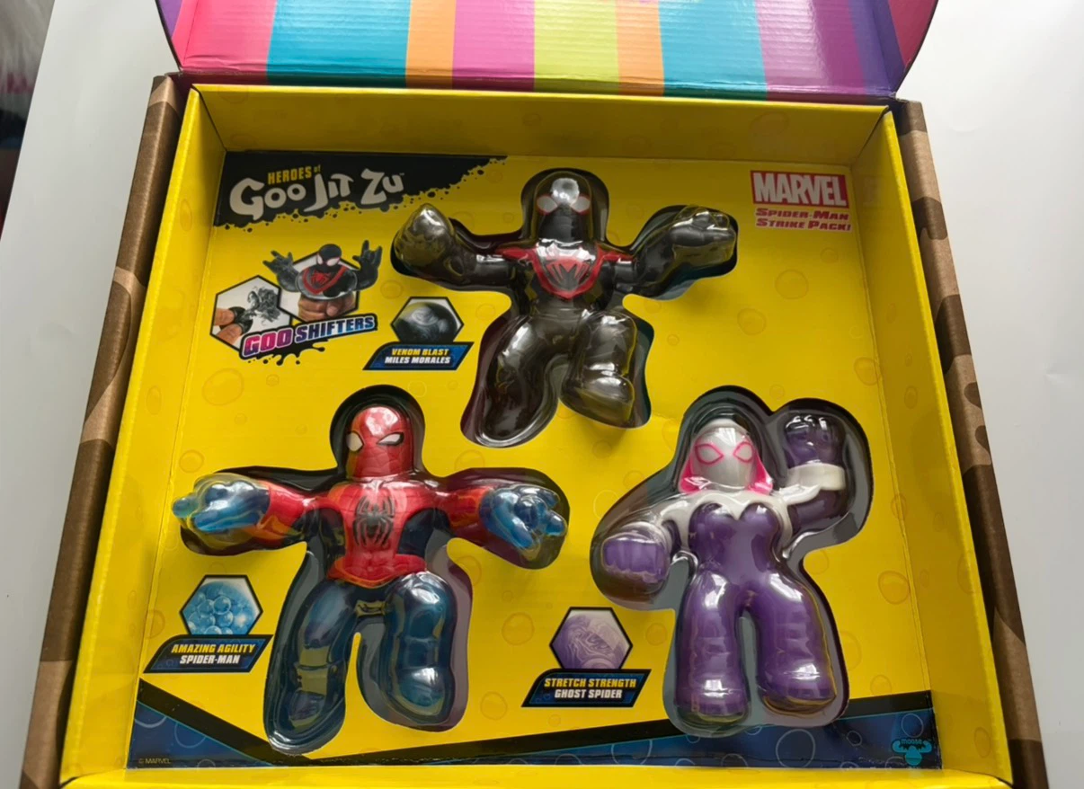 New 3 Pack Marvel Spider-Man Heroes of Goo Jit Zu