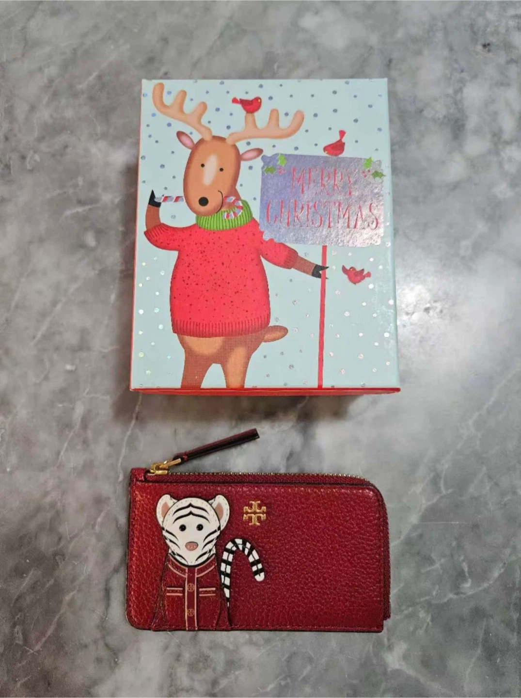 Tory Burch Red Tiger Card Holder - NEED YO SELL EVERYTHING