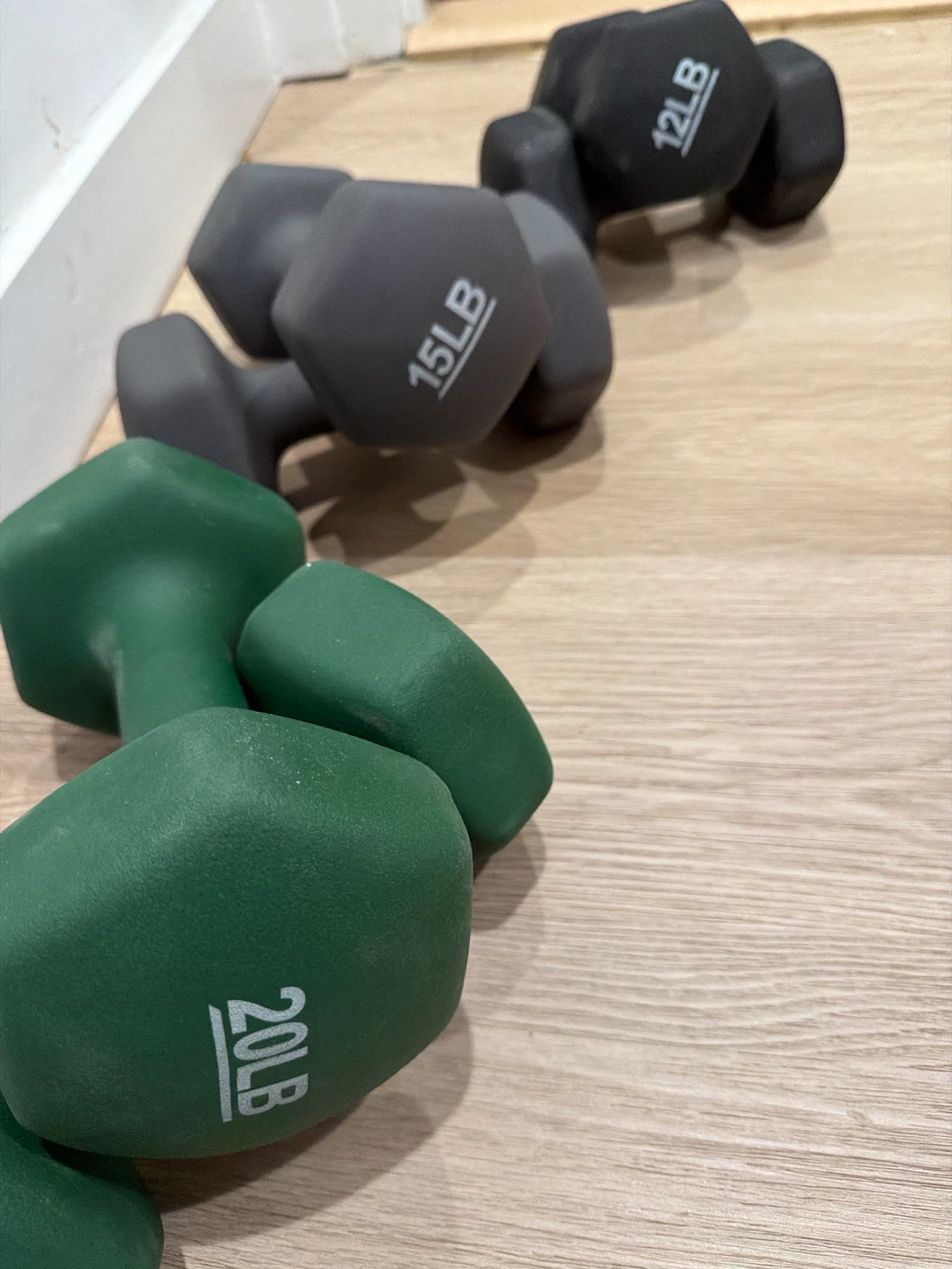Dumbbells - 12LB, 15LB, 20LB