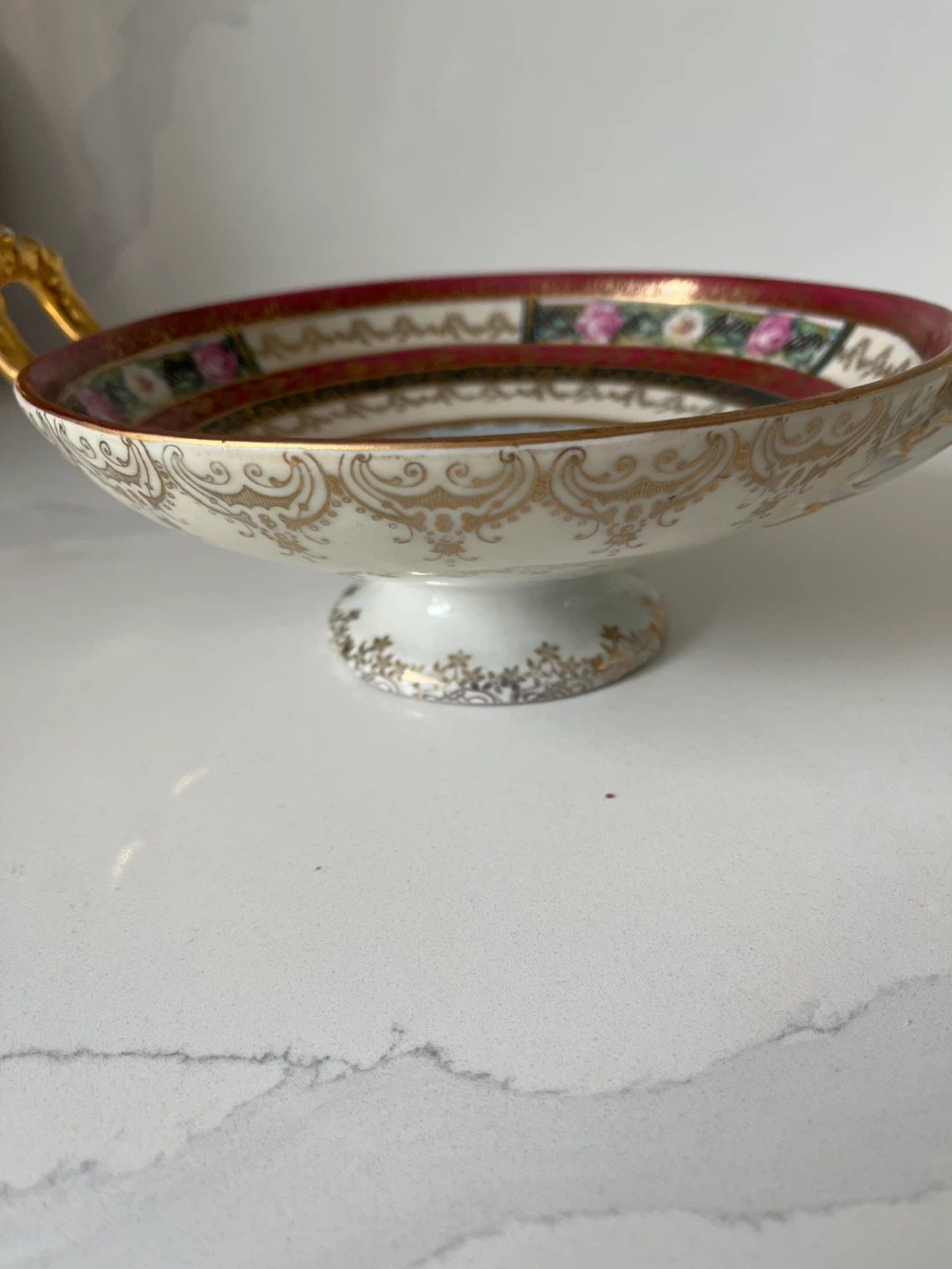 Vintage Decorative Ceramic Bowl with Handles - photo 3
