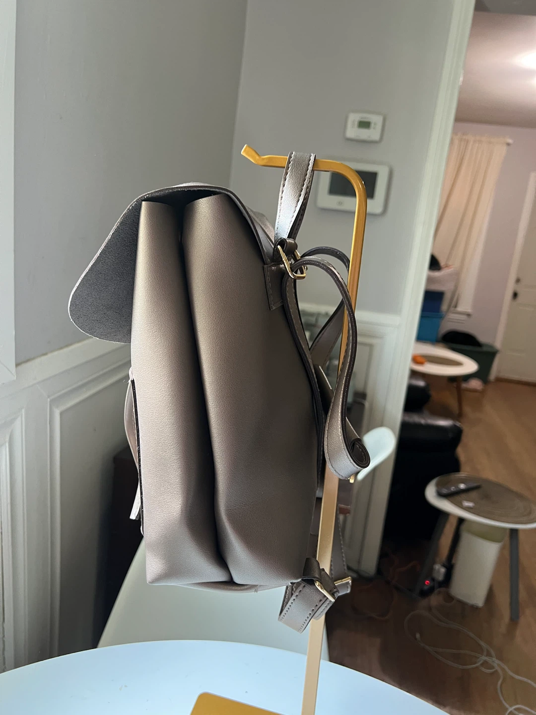 Greyish brown Faux Leather Backpack - photo 2
