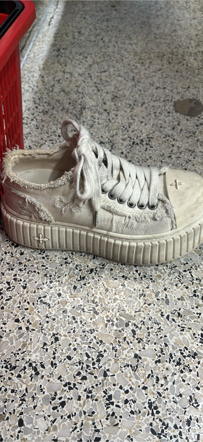 SMFK White Canvas Sneakers