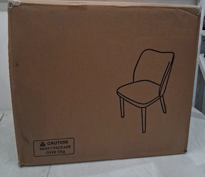 BRAND NEW COLAMY Dining Chairs – Set of 2 – Dark Brown - photo 4
