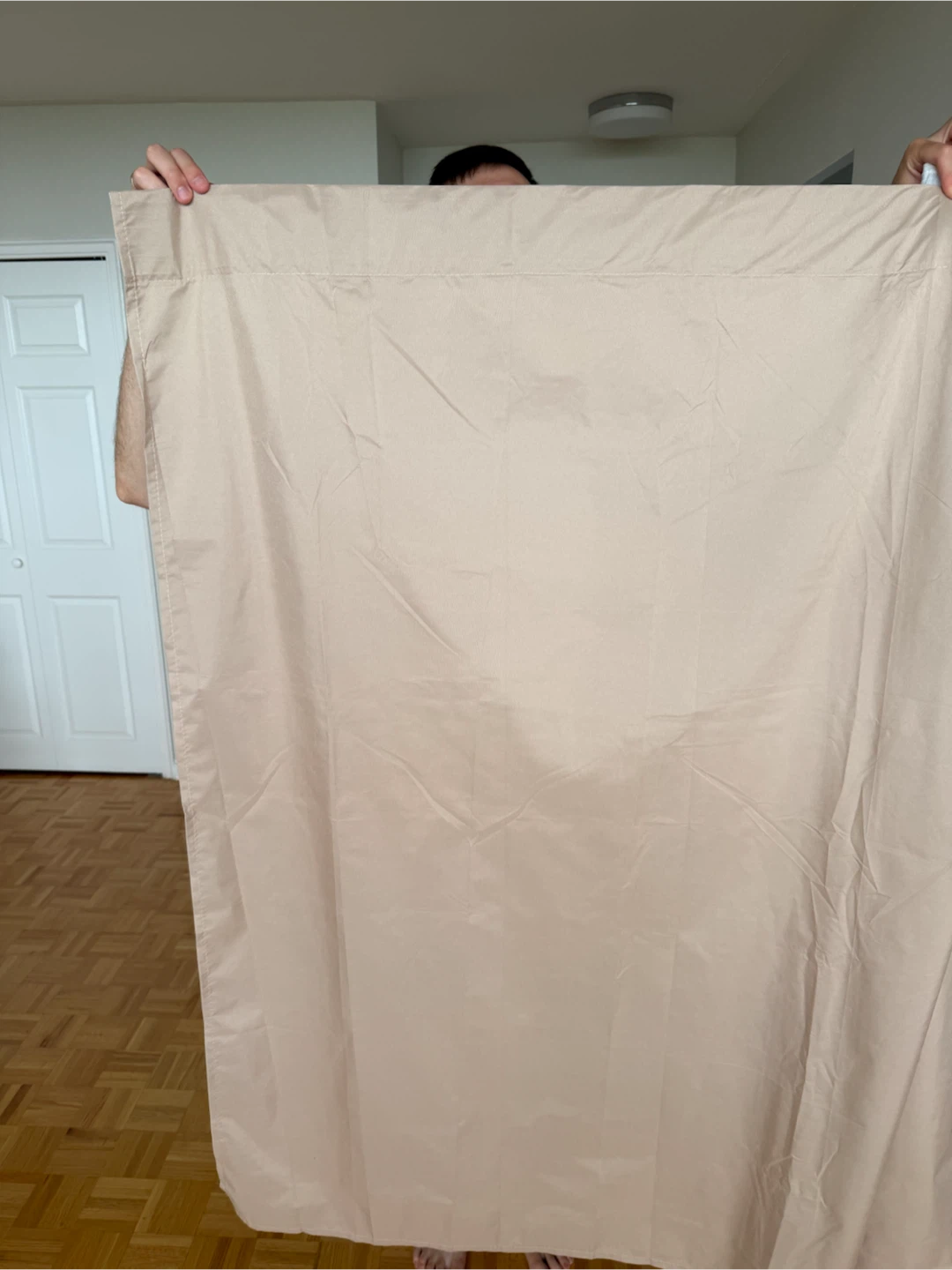Light beige blackout curtains 2 pcs