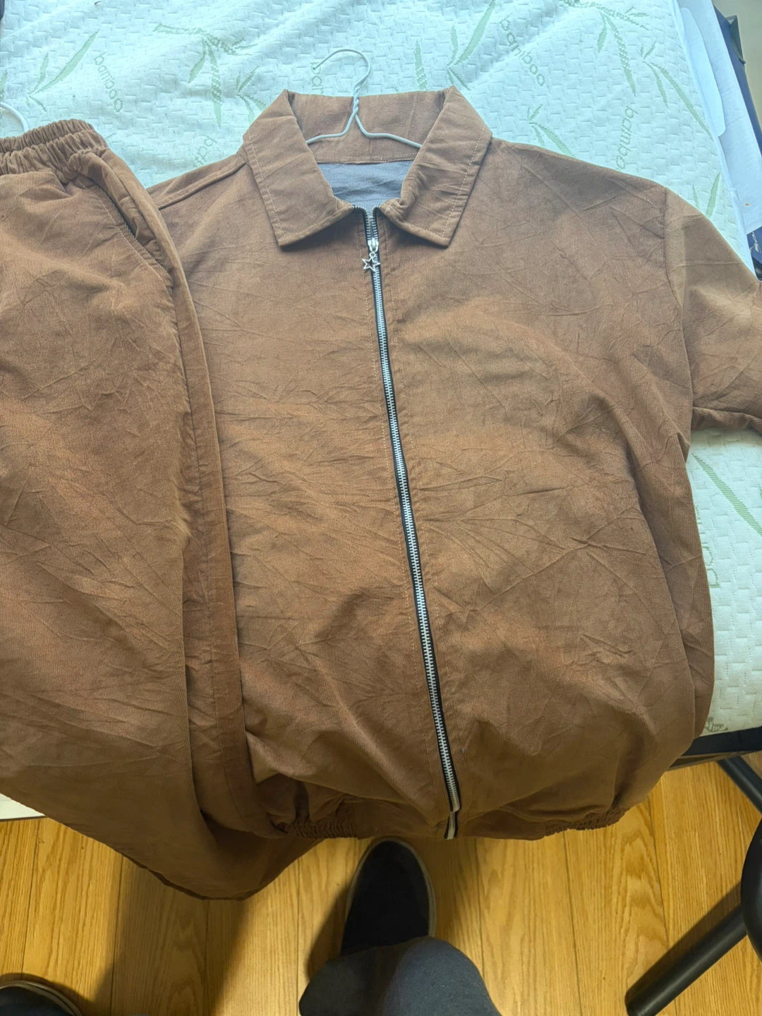 Brown Corduroy Jacket and Pants Set - photo 2