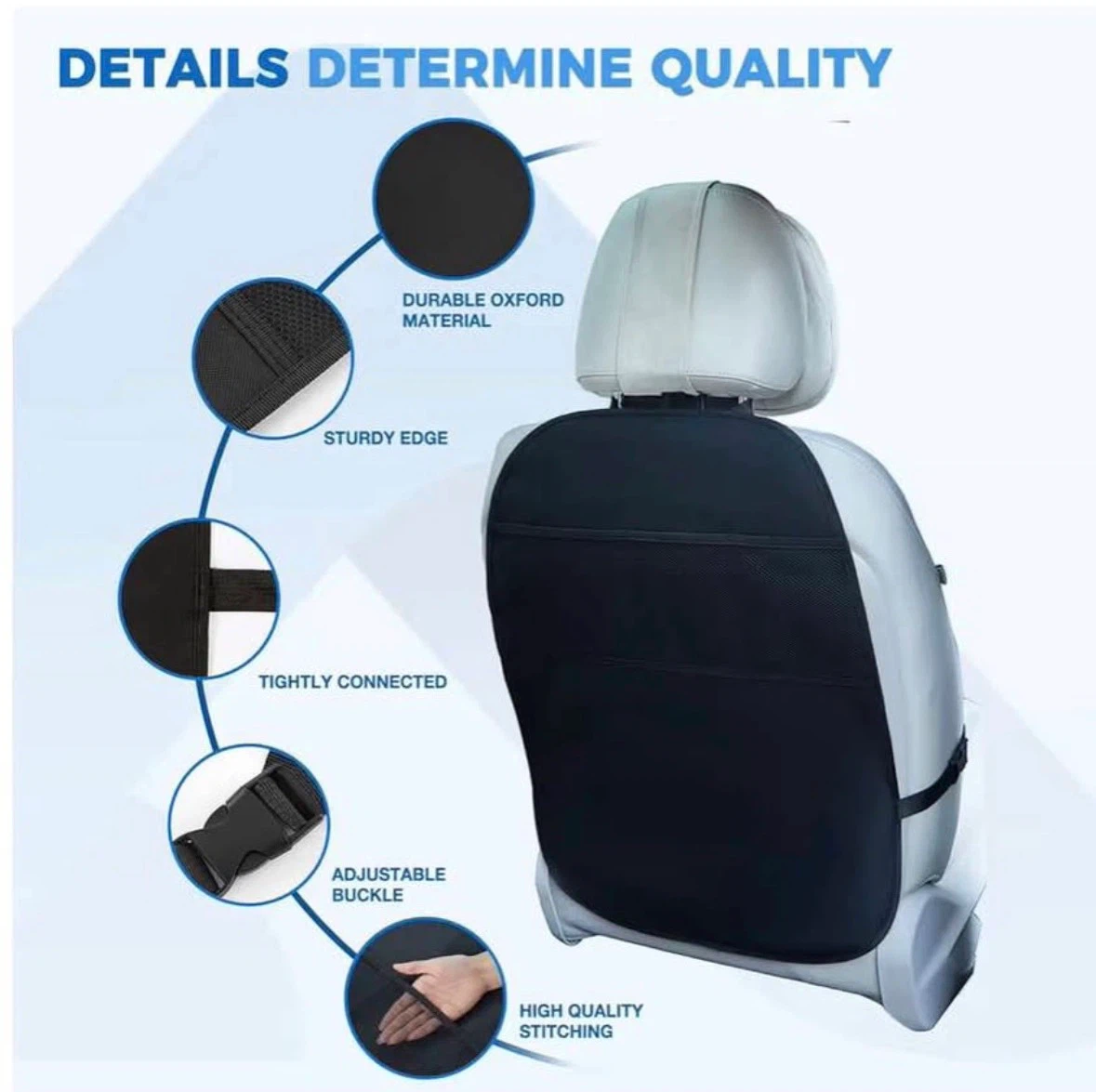 Back Seat Protector for Kids Keep Seat Back Clean, 2 Pack - photo 3