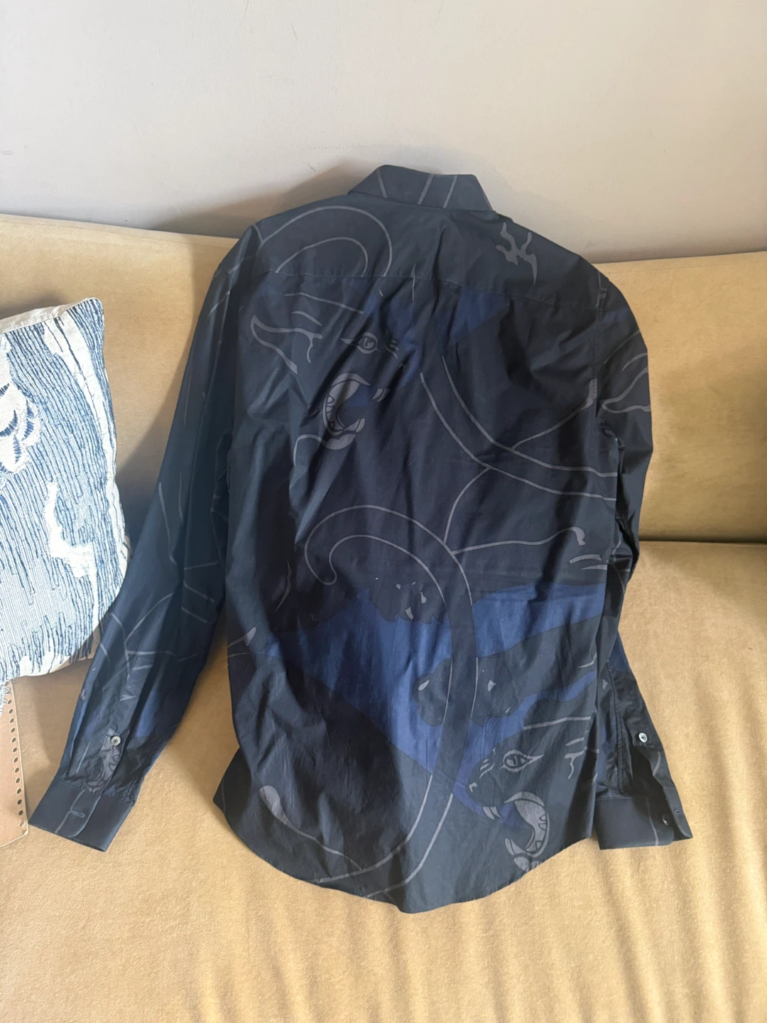 Valentino Black Panther Print Button-Up Shirt - photo 2