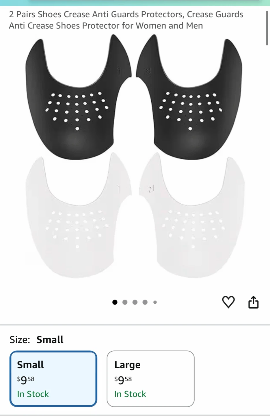 4 Pairs Shoe Crease Protectors for Women and Men