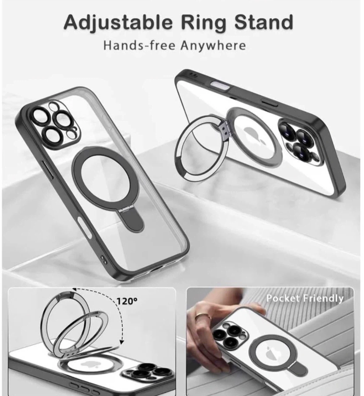Magnetic for iPhone 16 Pro Case with Stand - photo 2
