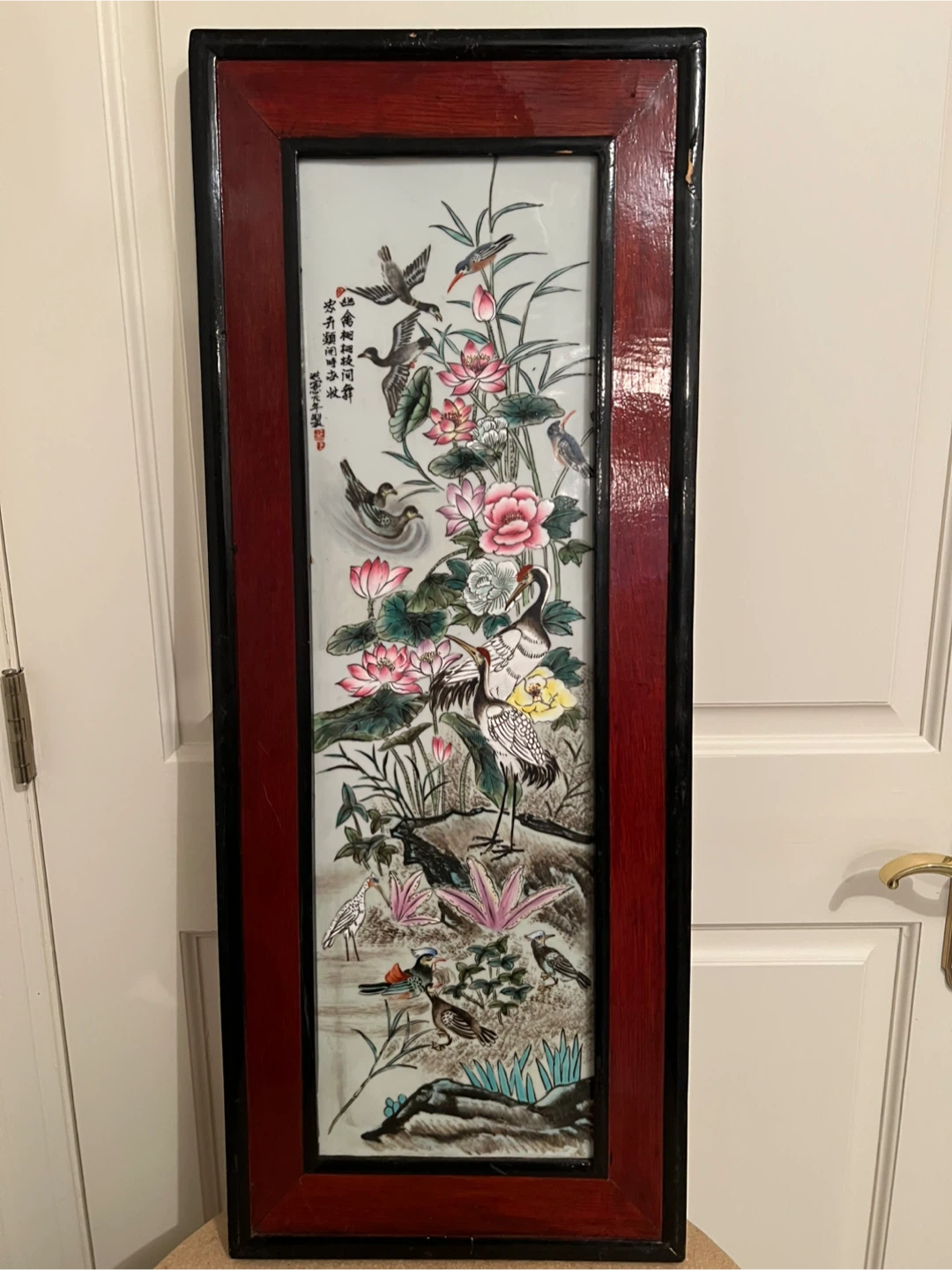Vintage Porcelain Art Plaques set of 2