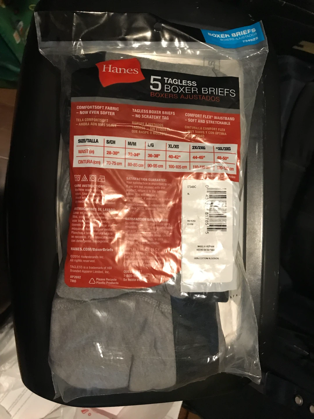 Two (2) Hanes Men's ComfortSoft Boxer Briefs, 5 Pack XL - photo 4