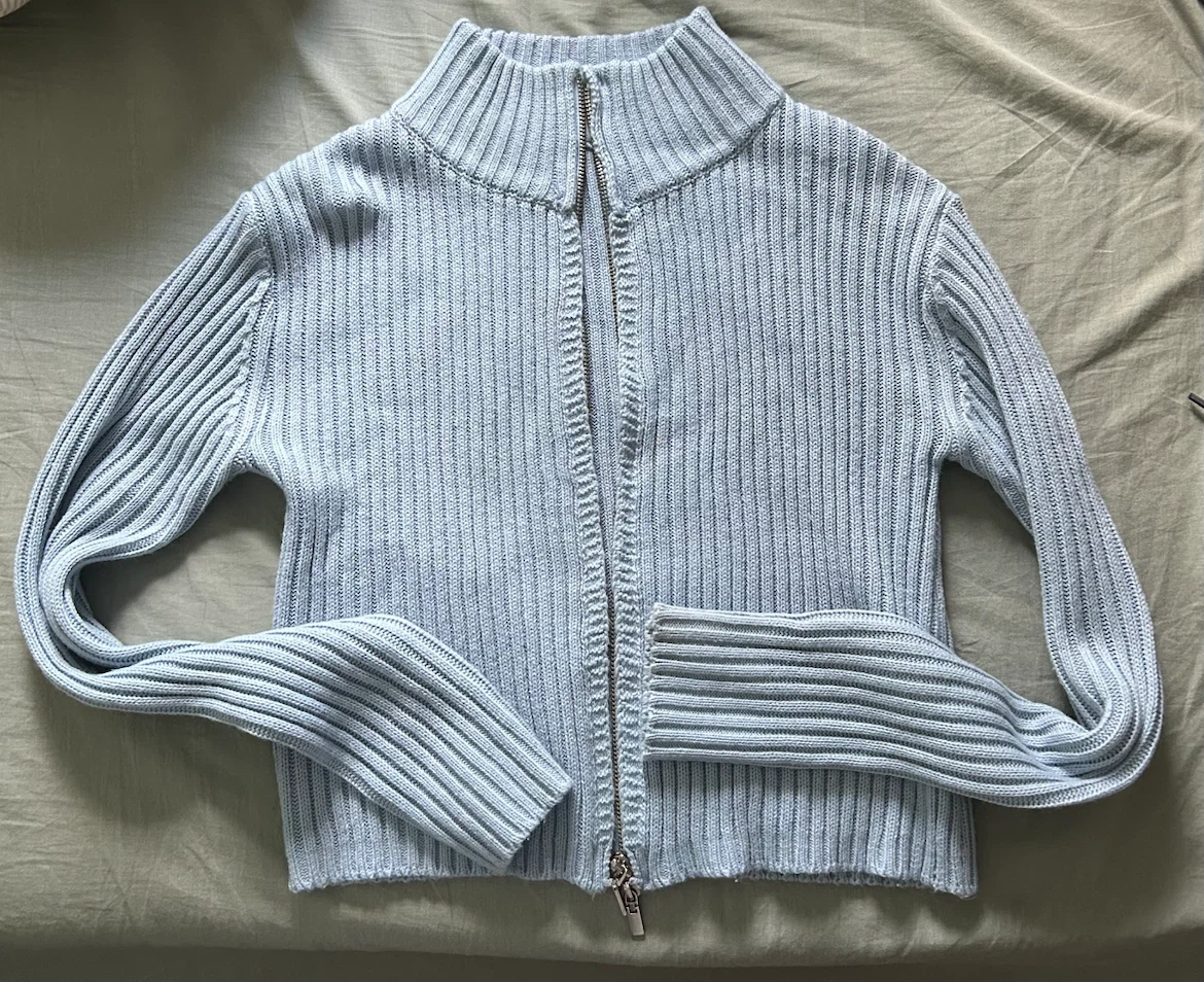 Crop Zip-Up Sweater