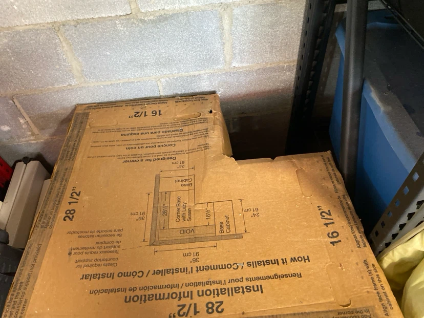 Kitchen Corner Base Cabinet Installation Box