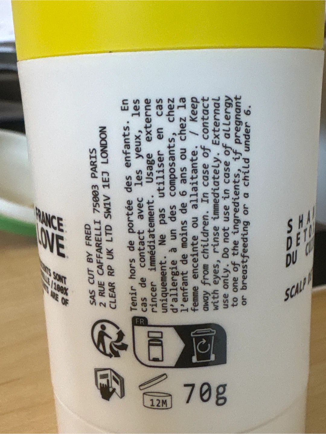 CUT BY FRED DETOX STICK SHAMPOO 70g - photo 2