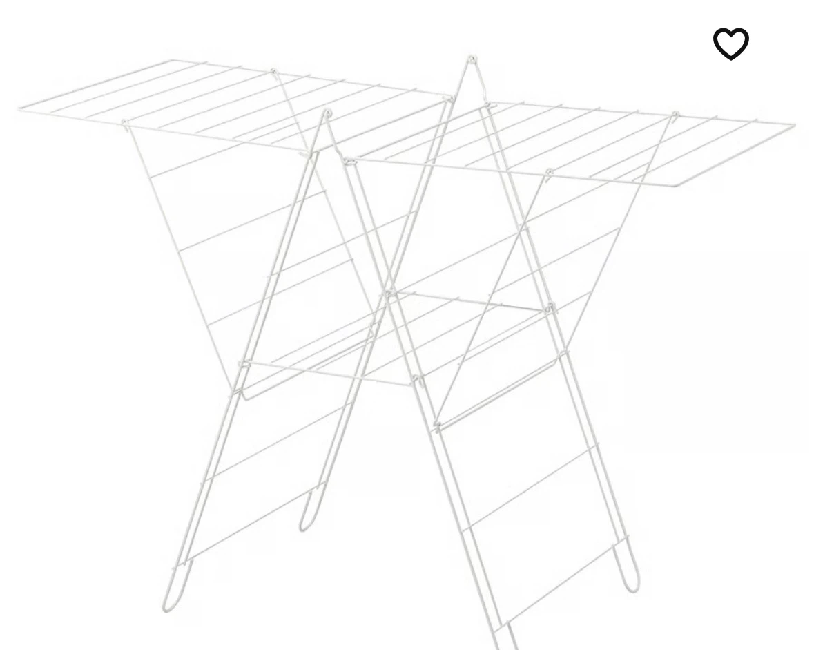 White Collapsible Laundry Drying Rack - photo 3