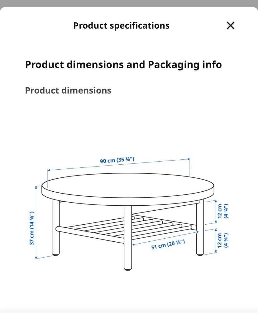 Round Coffe table IKEA as good as new - photo 4
