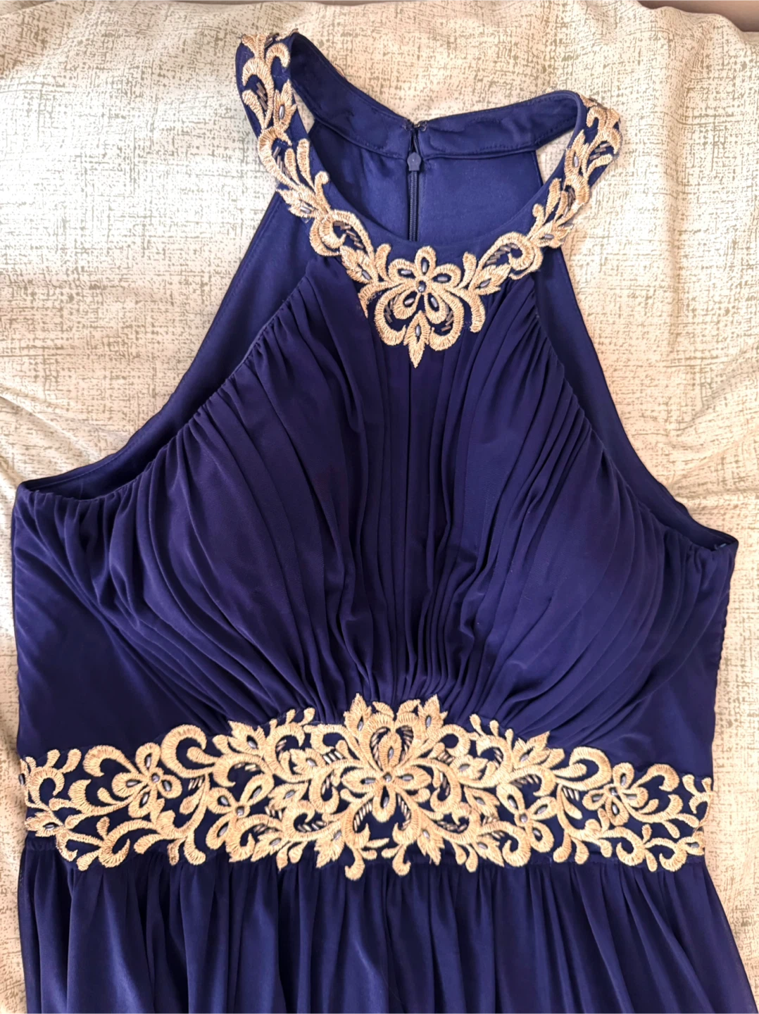 Formal deep navy blue dress - photo 2