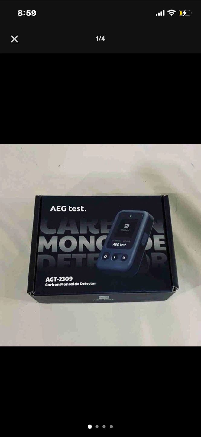 AEG test. AGT-2309 Carbon Monoxide Detector