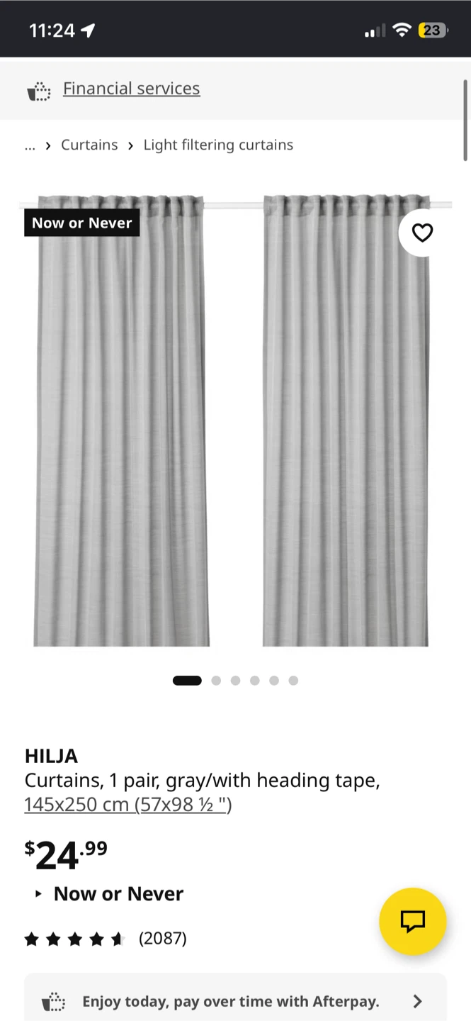 6 Grey Curtains (3 pairs) - photo 5