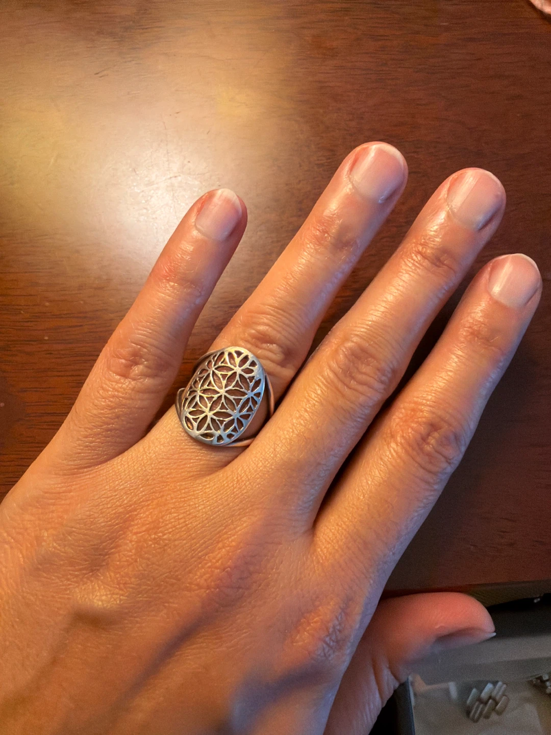 Silver Filigree Ring - Size 6
