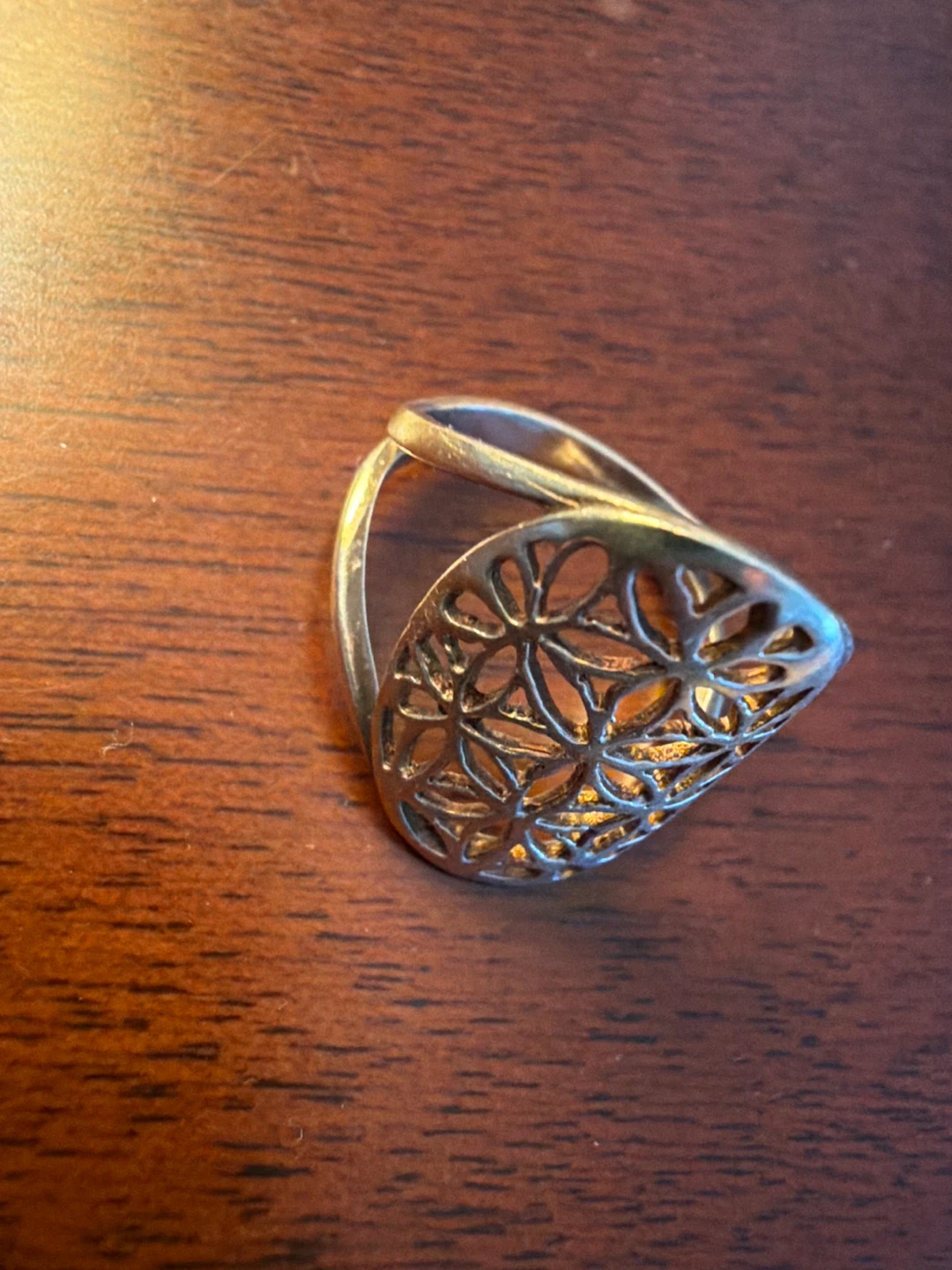 Silver Filigree Ring - Size 6 - photo 2