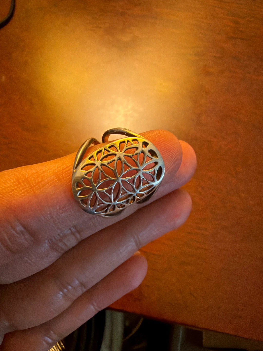 Silver Filigree Ring - Size 6 - photo 3