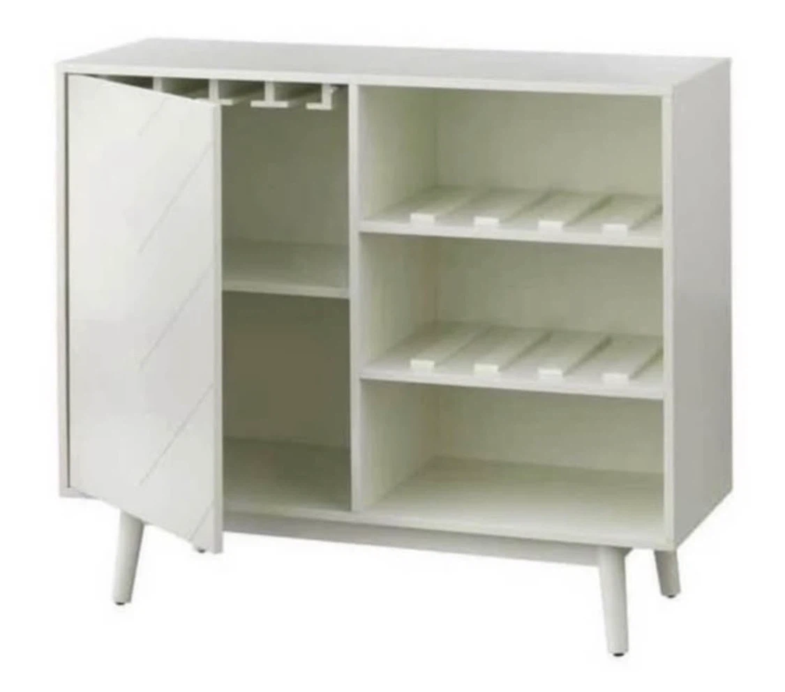 New White Storage Buffet Server Cabinet Mid Century Modern - photo 2
