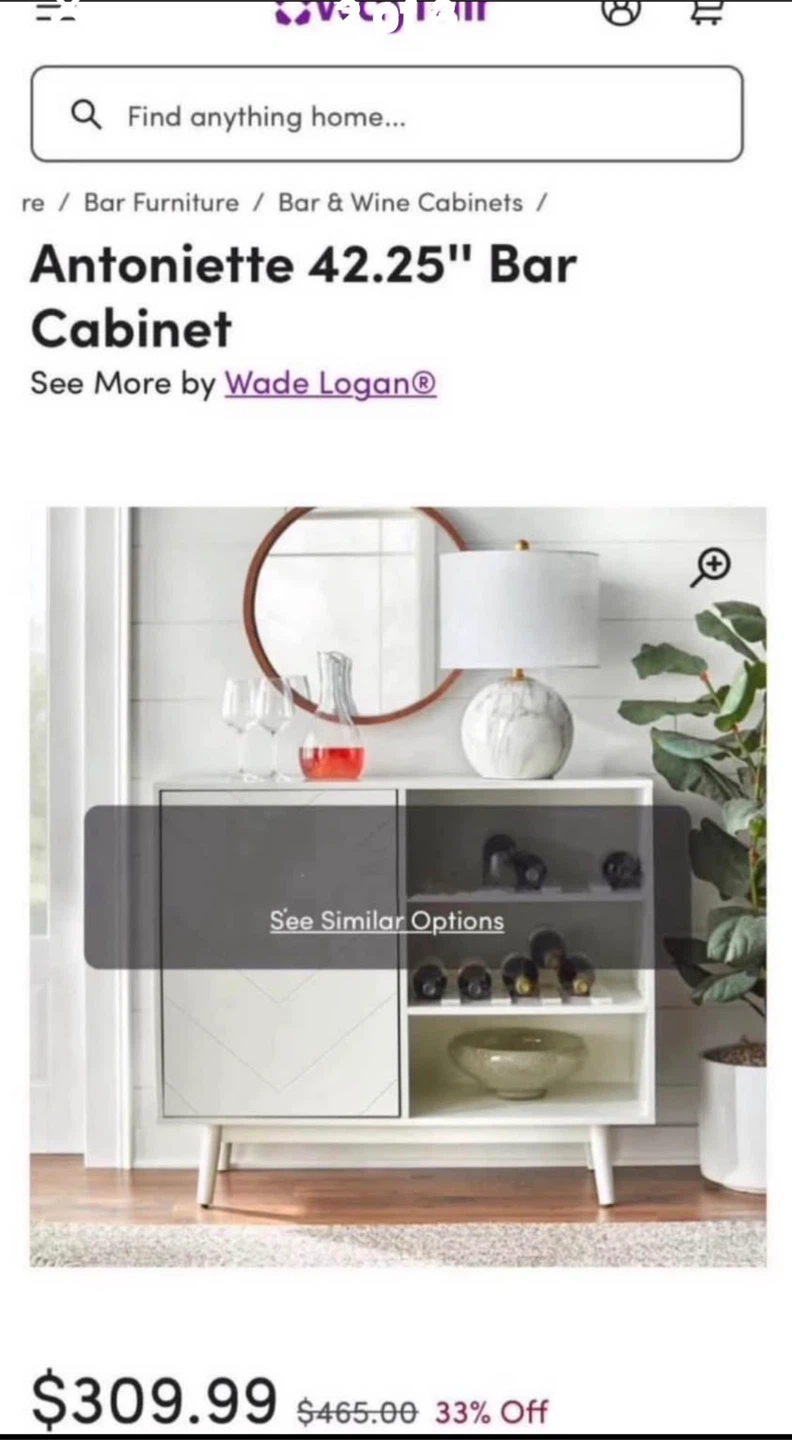 New White Storage Buffet Server Cabinet Mid Century Modern - photo 3