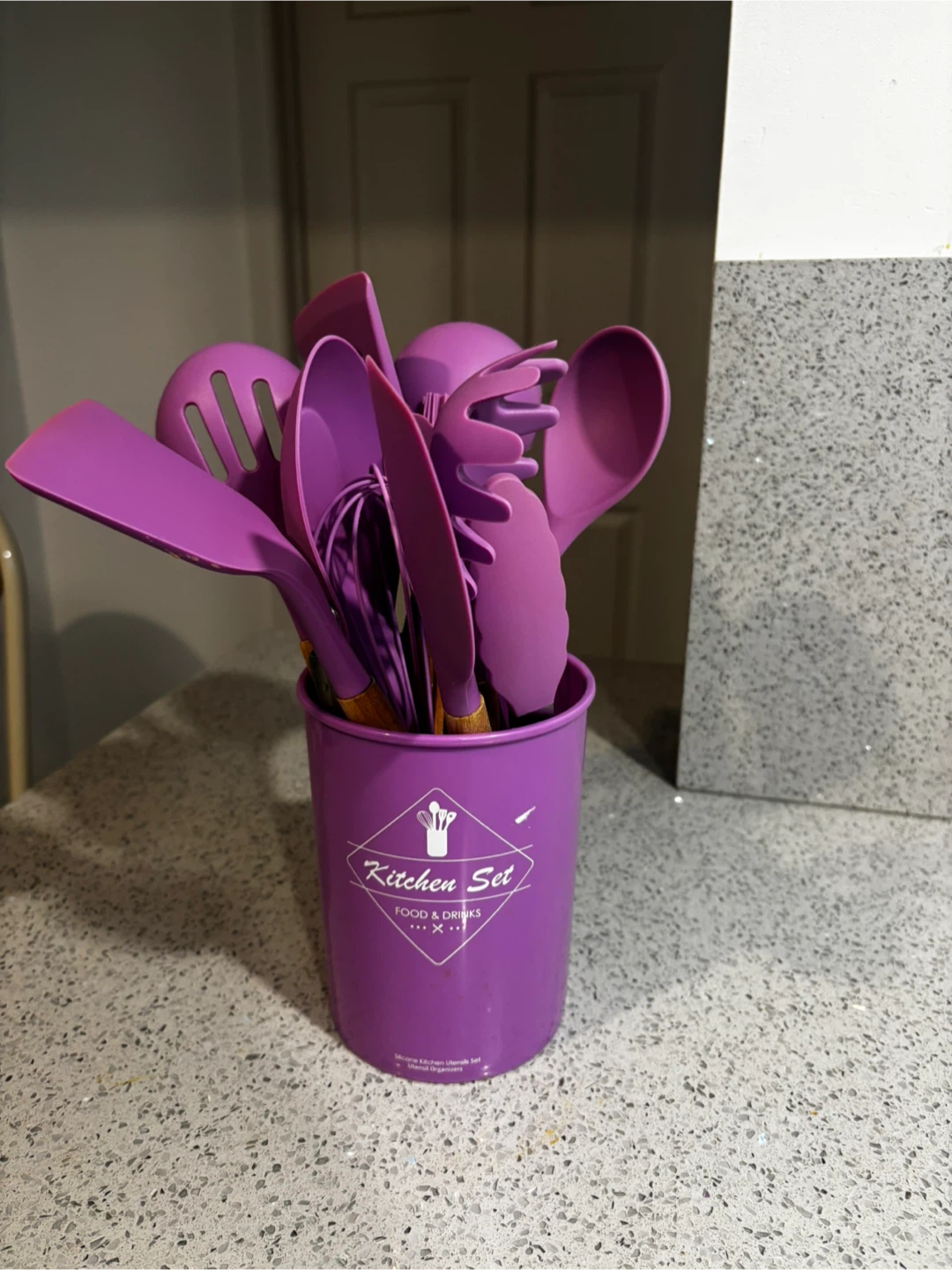Silicone Kitchen Utensils Set with Holder