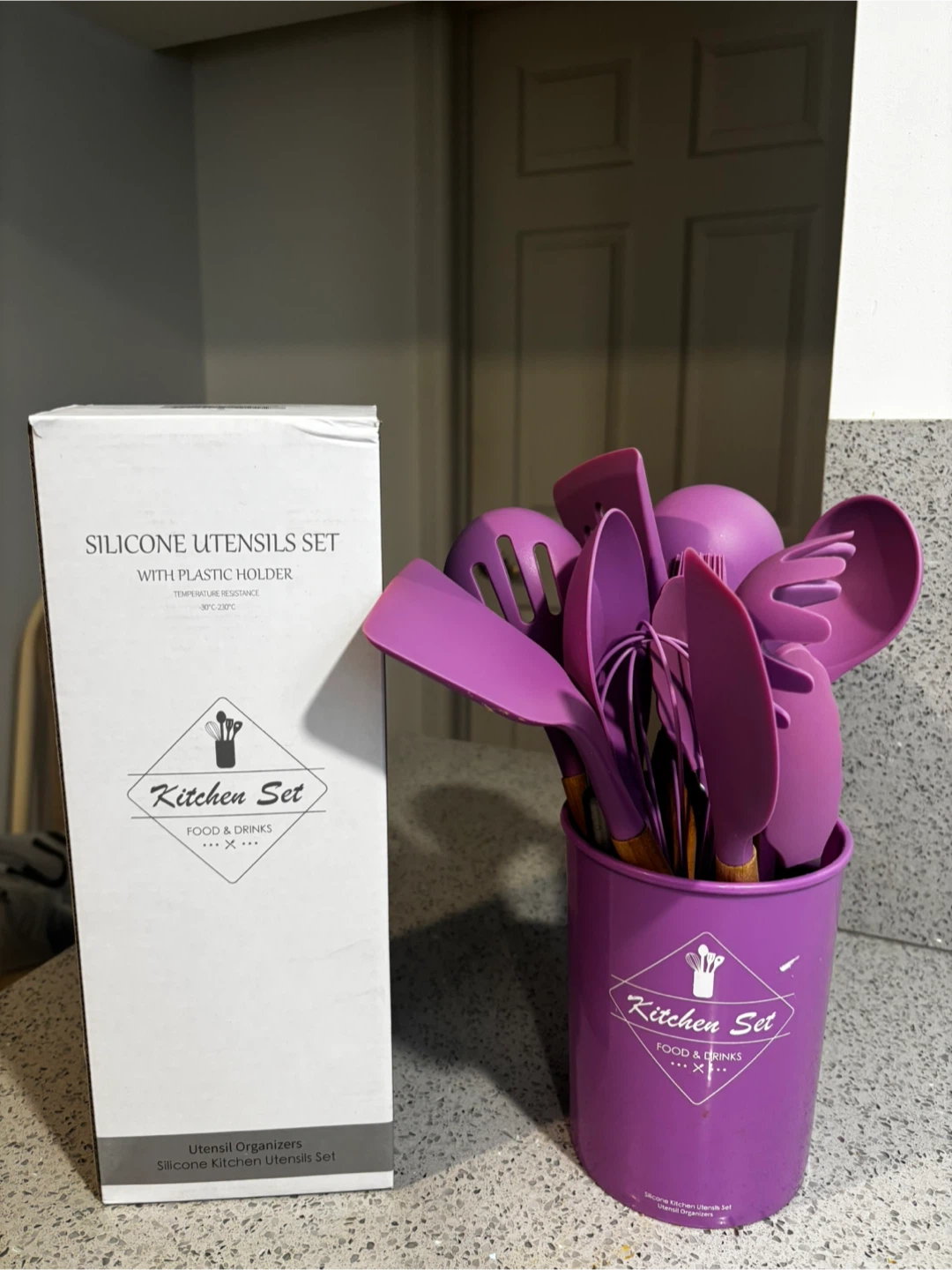 Silicone Kitchen Utensils Set with Holder - photo 4