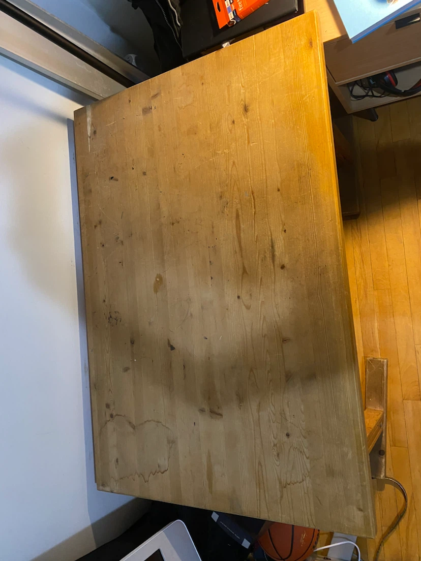 Solid Wood Study Desk / Workbench – Rustic Pine (47" x 31.5") - photo 2
