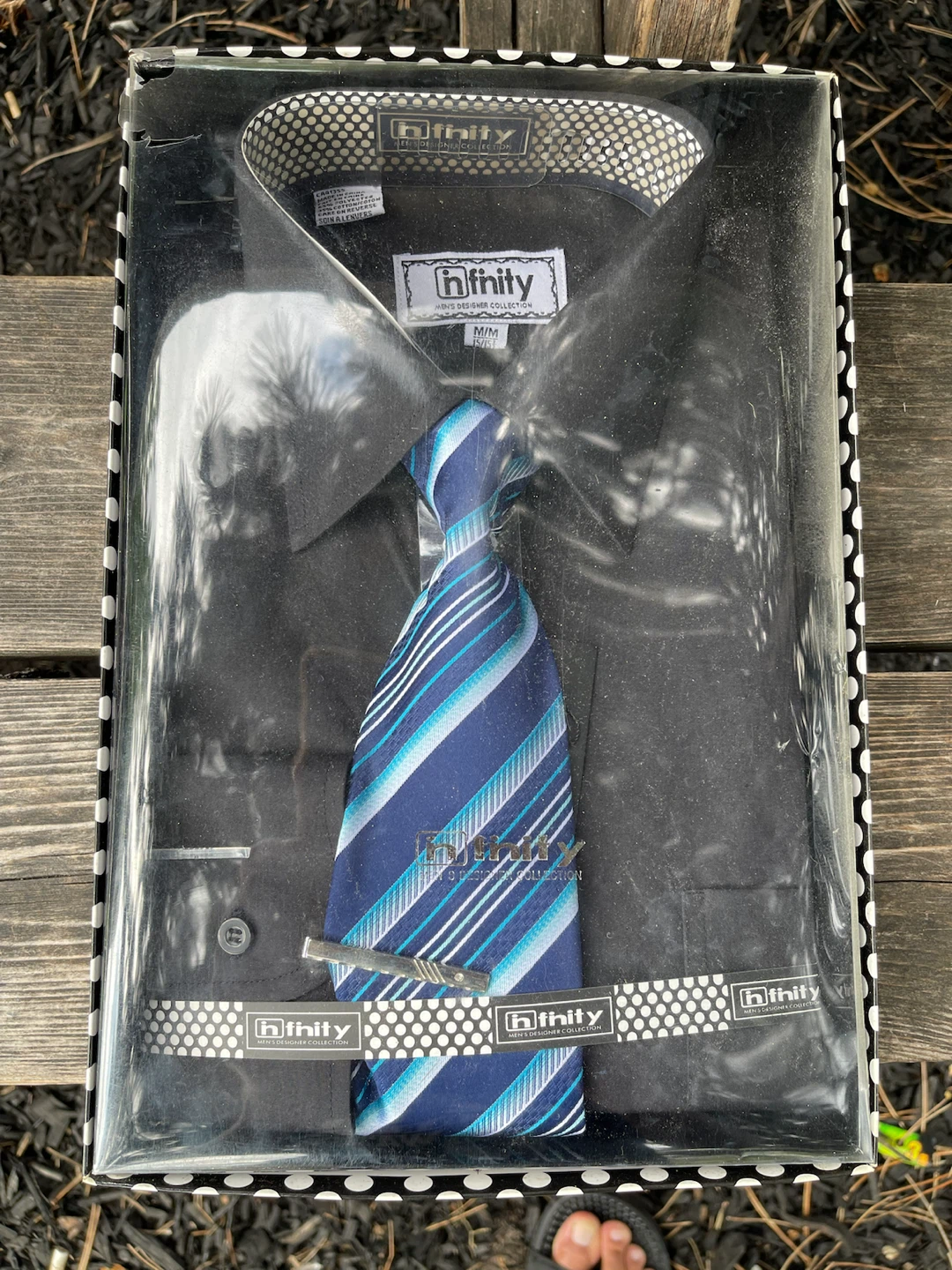Infinity Men's Designer Collection Shirt and Tie Set