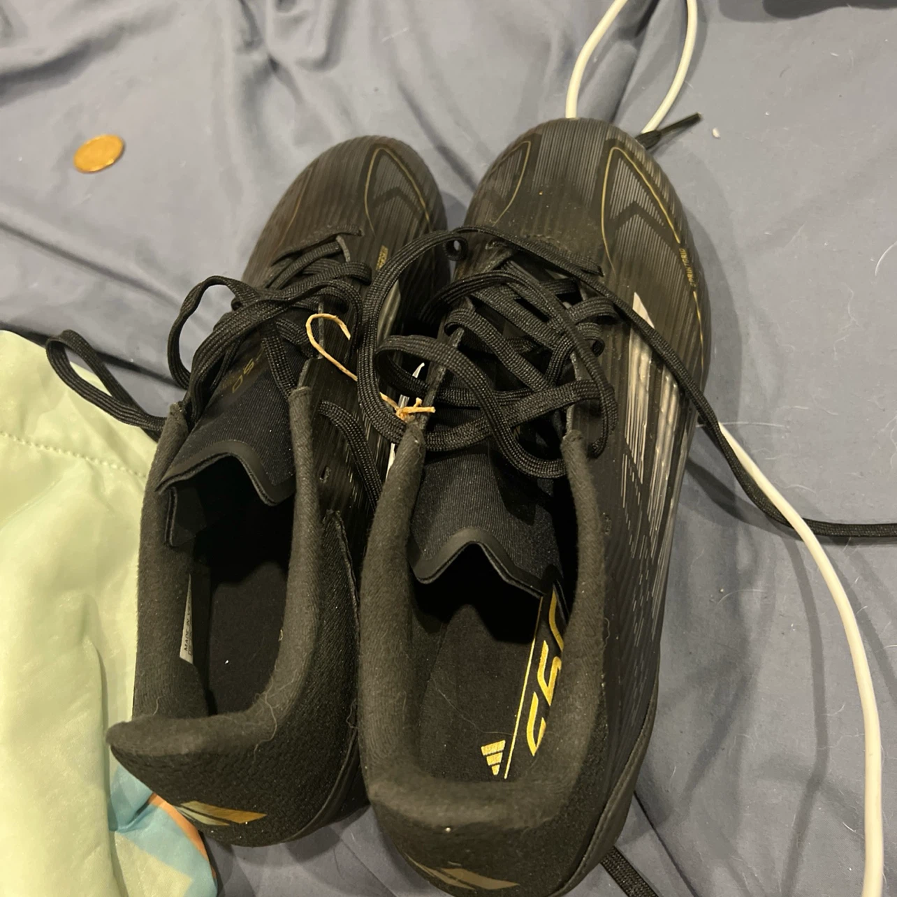 Adidas Black & Gold Soccer Cleats