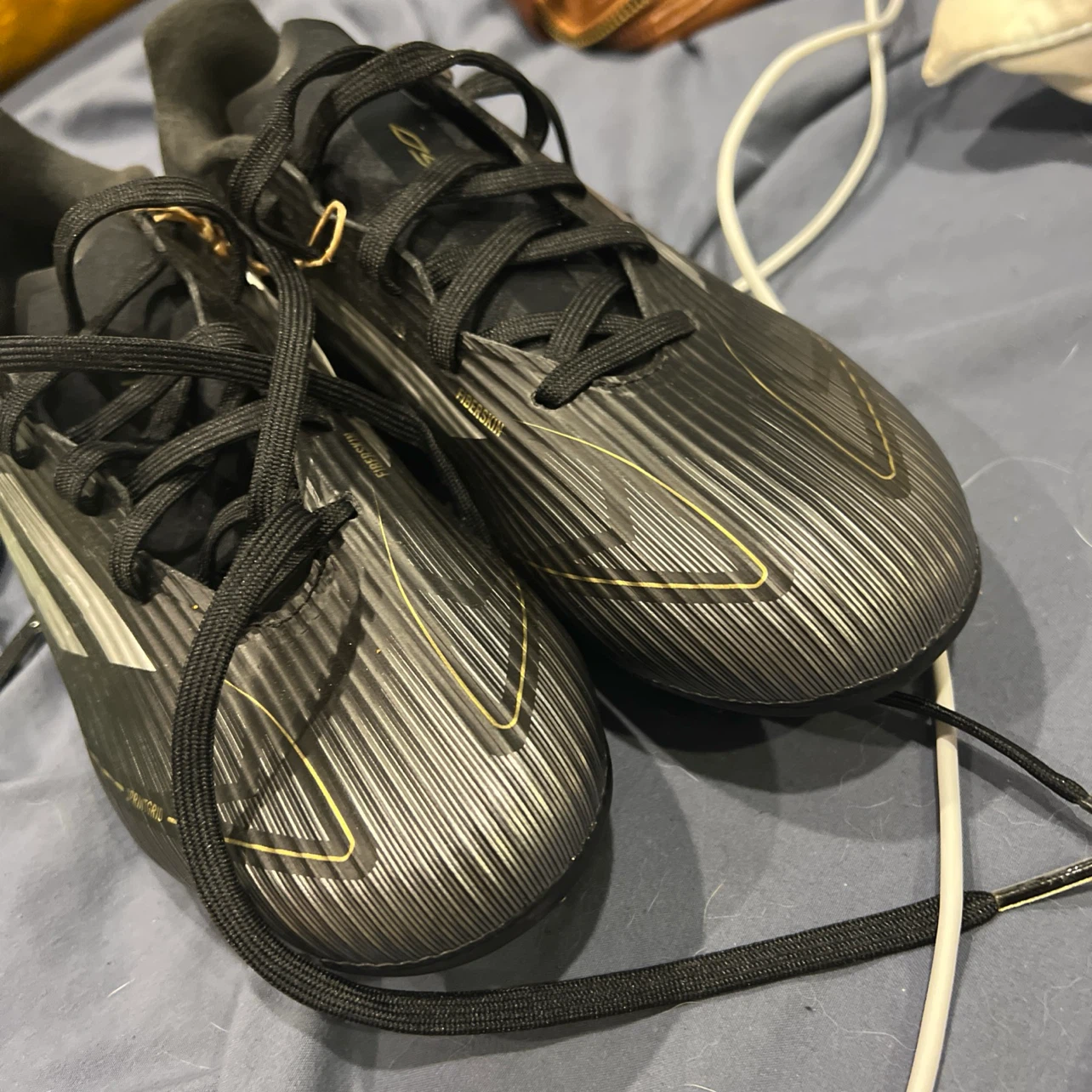 Adidas Black & Gold Soccer Cleats - photo 2