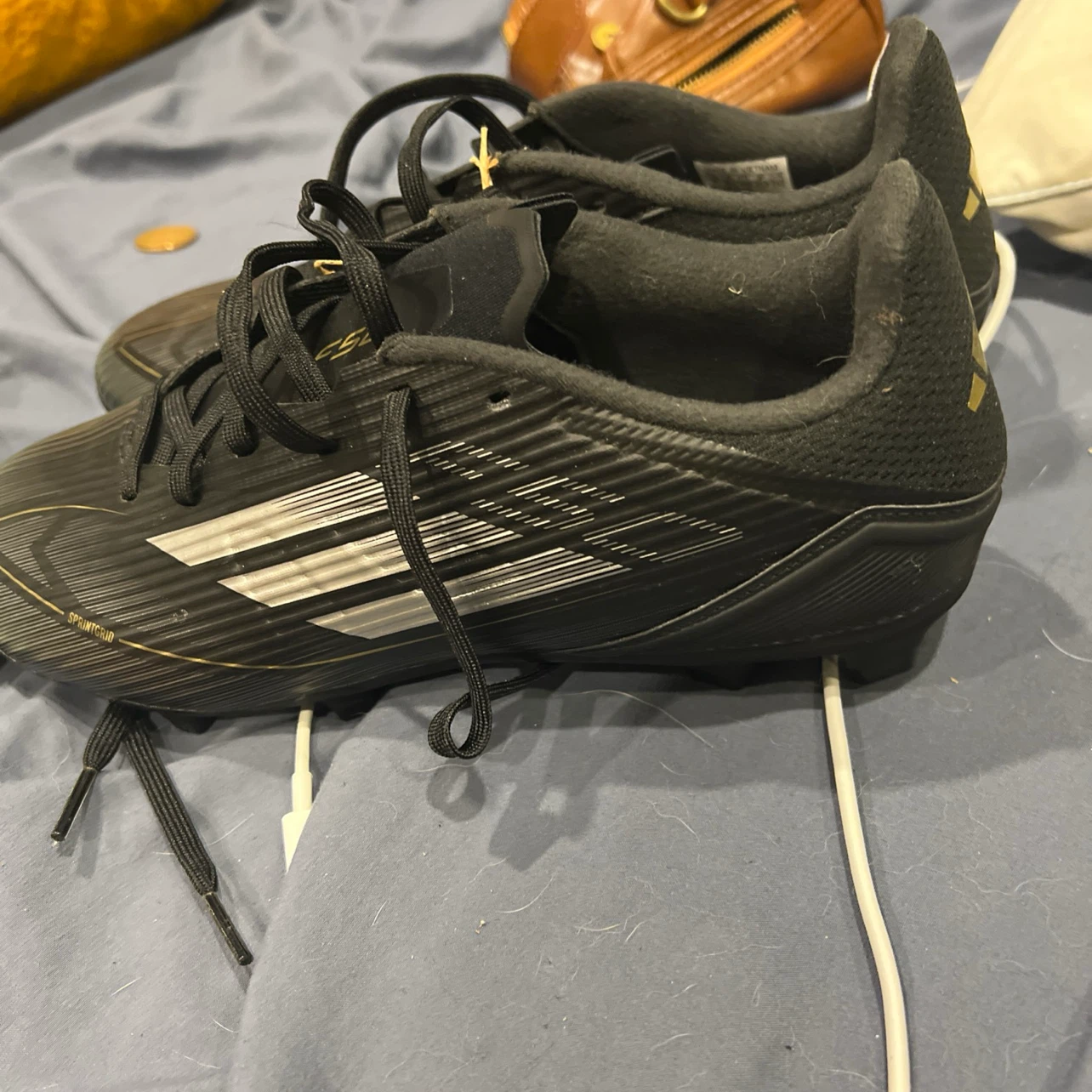 Adidas Black & Gold Soccer Cleats - photo 3