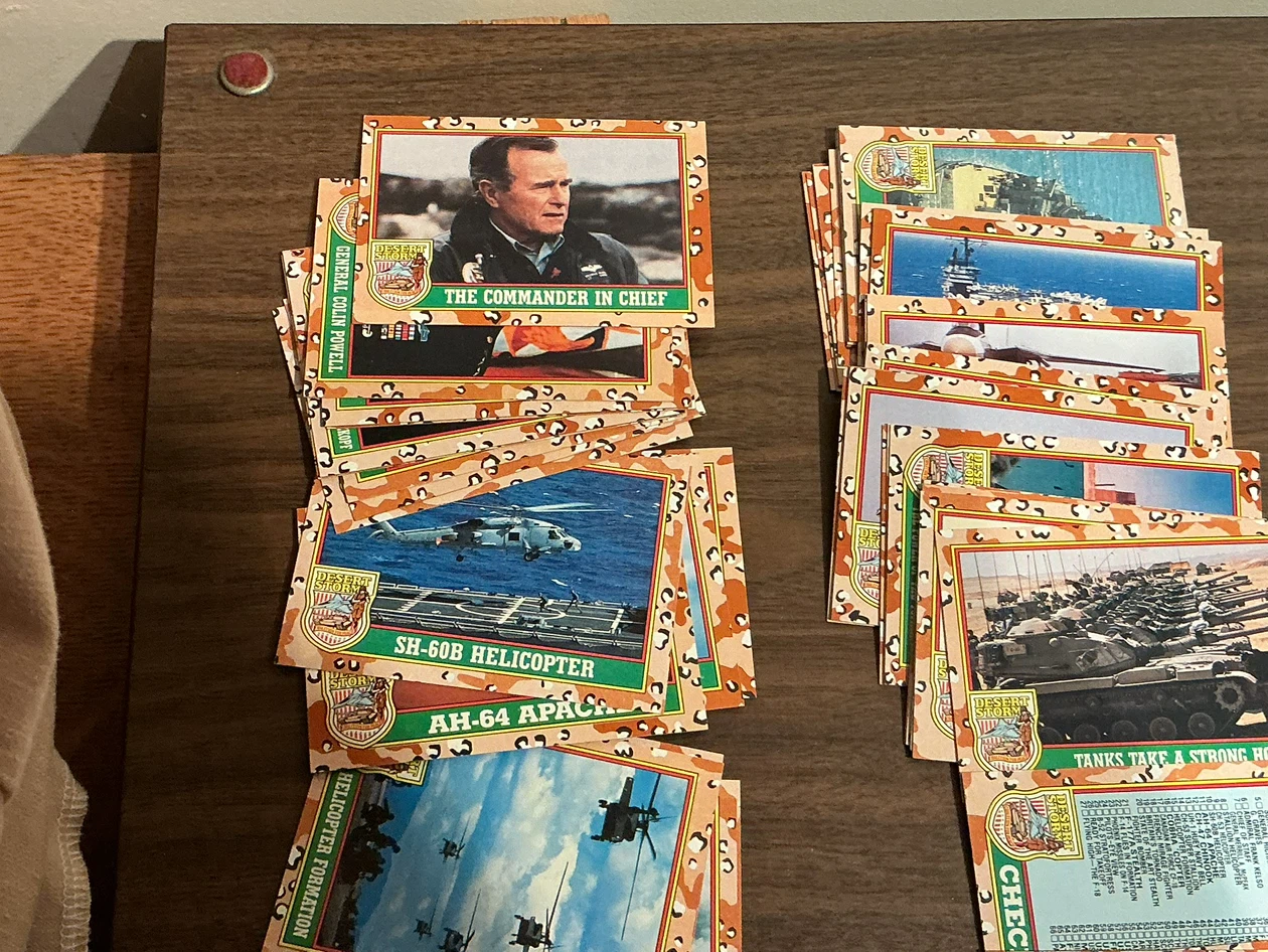 1991 Topps DESERT STORM COALITION FOR PEACE 88 Card Set - photo 3