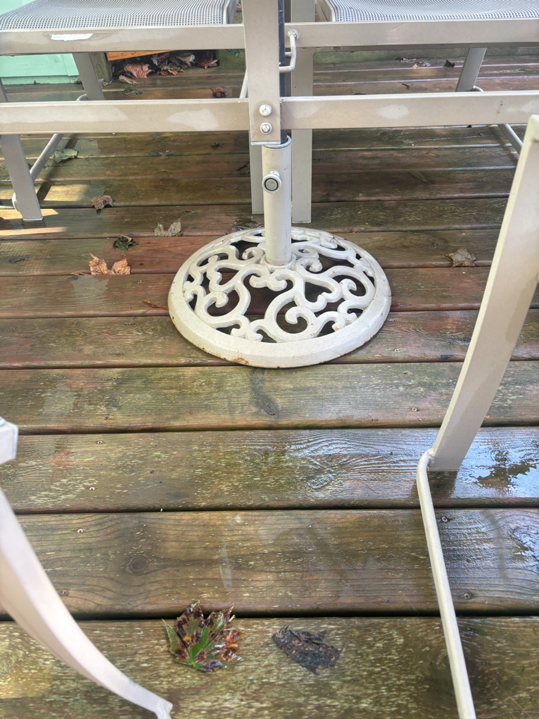 Patio Dining Set with Umbrella and Chairs - photo 3