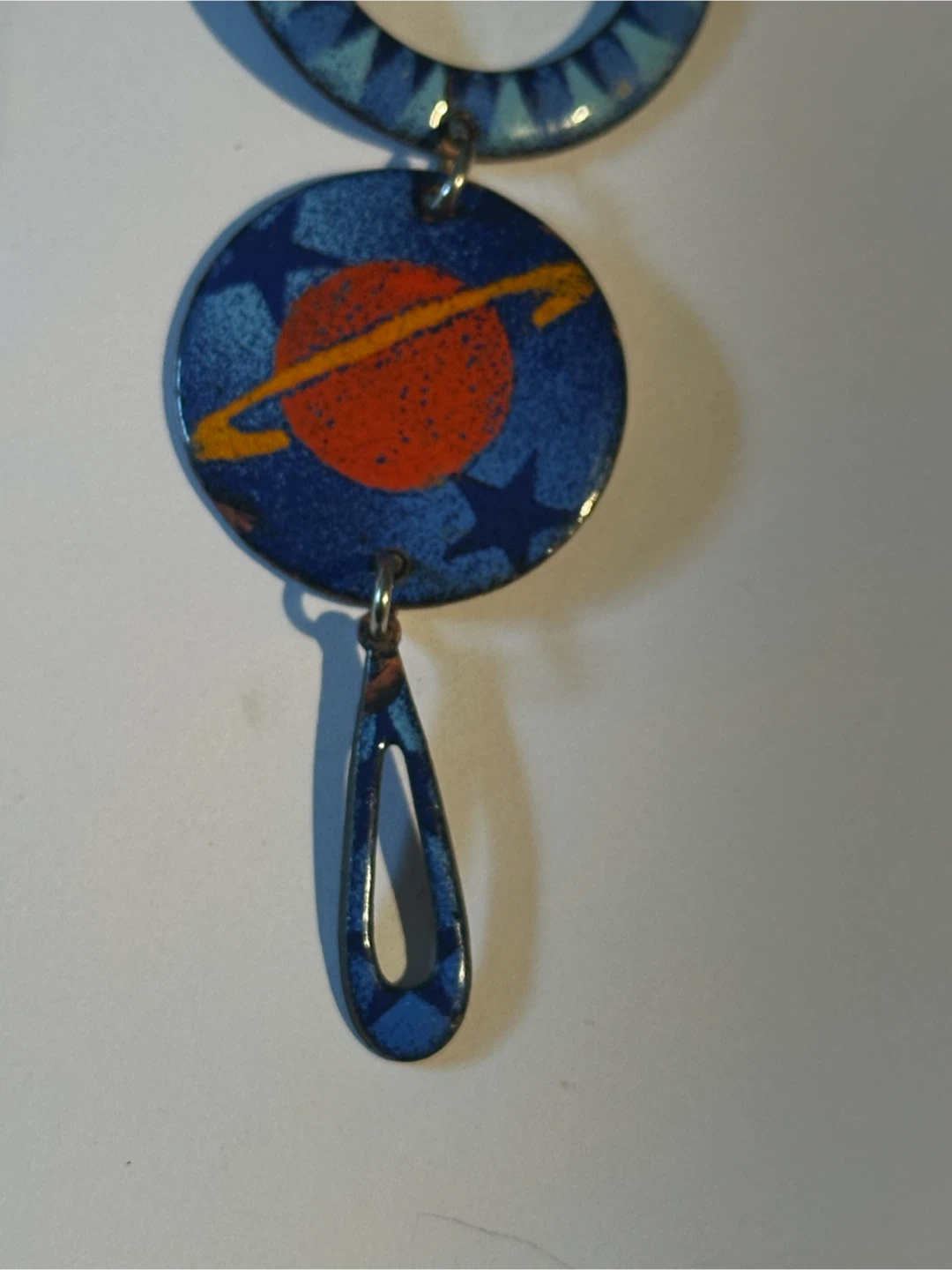 MCM Celestial Blue Enamel on Copper Tiered Necklace - photo 2