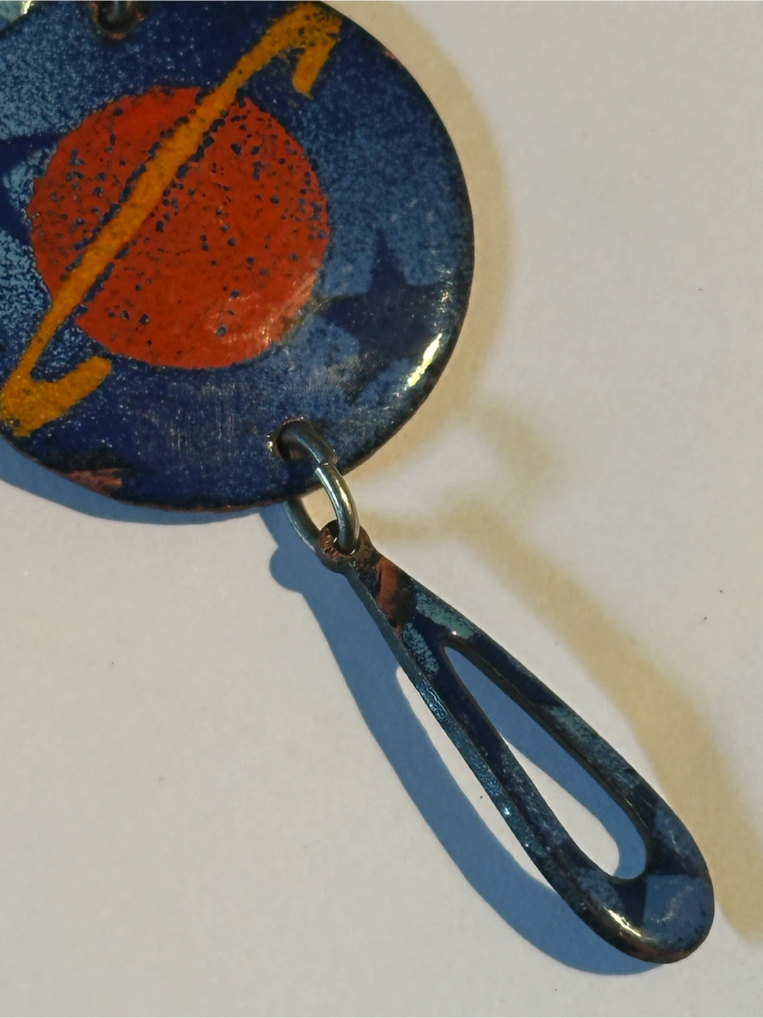 MCM Celestial Blue Enamel on Copper Tiered Necklace - photo 4
