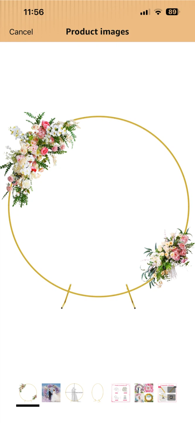 NEW Gold Metal Round Arch for Parties