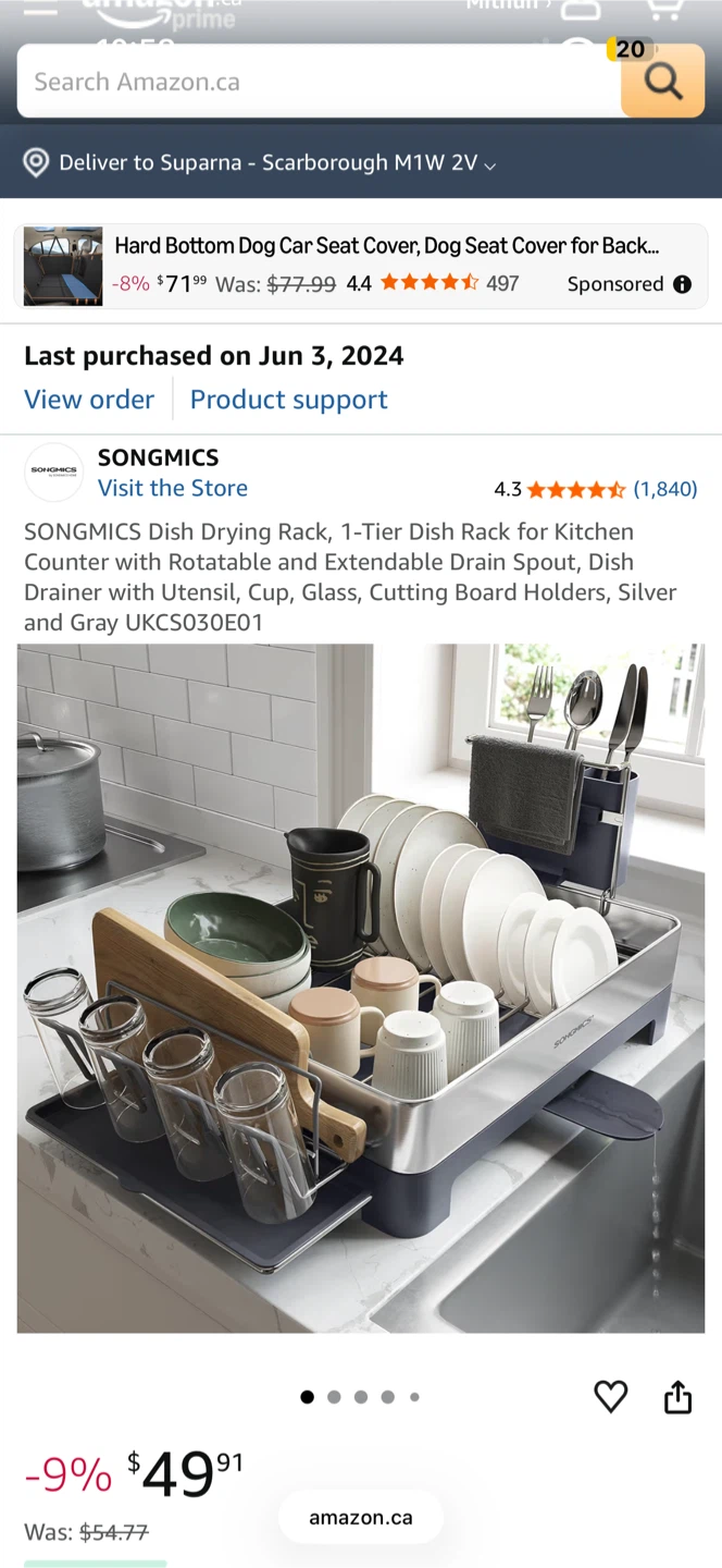 SONGMICS Dish Drying Rack - photo 2