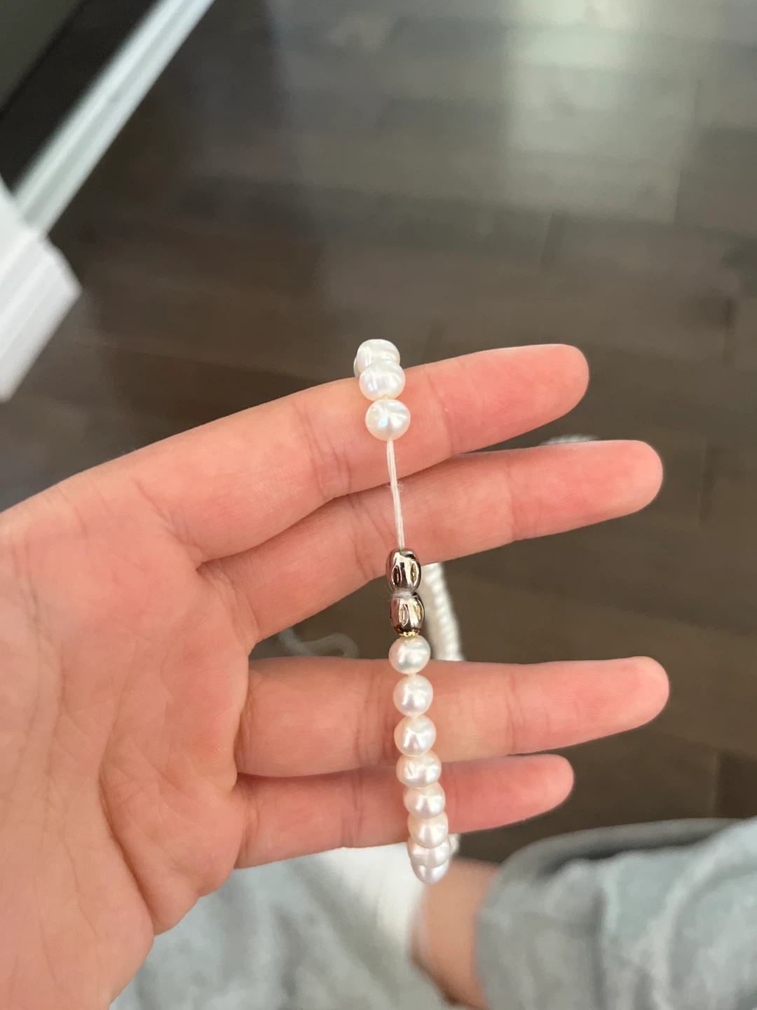 Pearl Necklace and Bracelet Set - photo 2