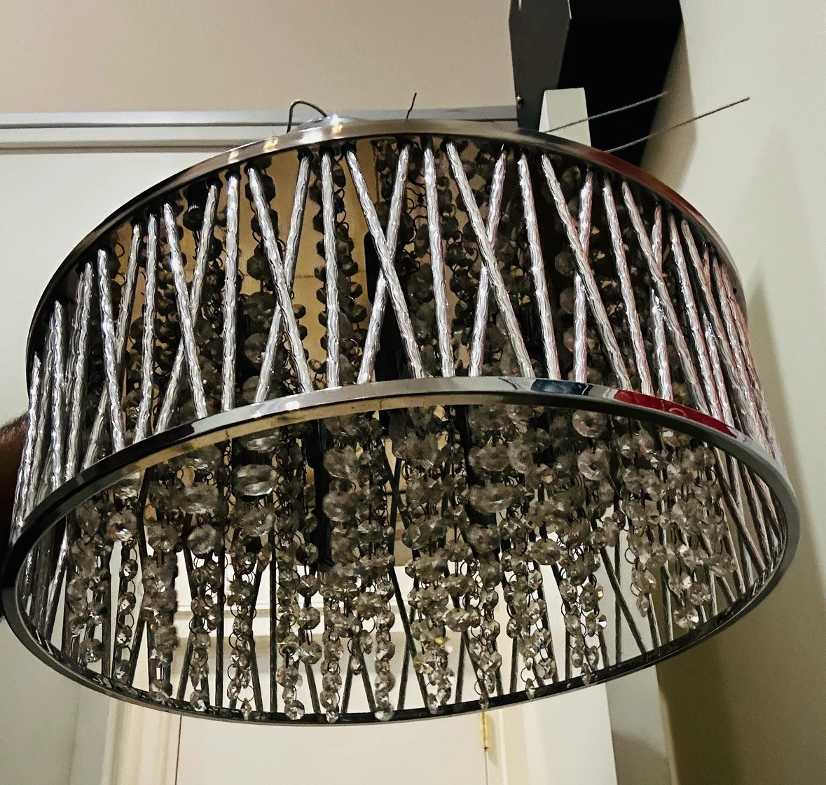 Chandelier with Crystal Beading
