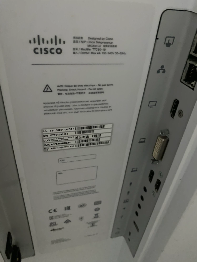 Cisco MX300 G2 55" Video Conferencing Monitor & Camera System - photo 5