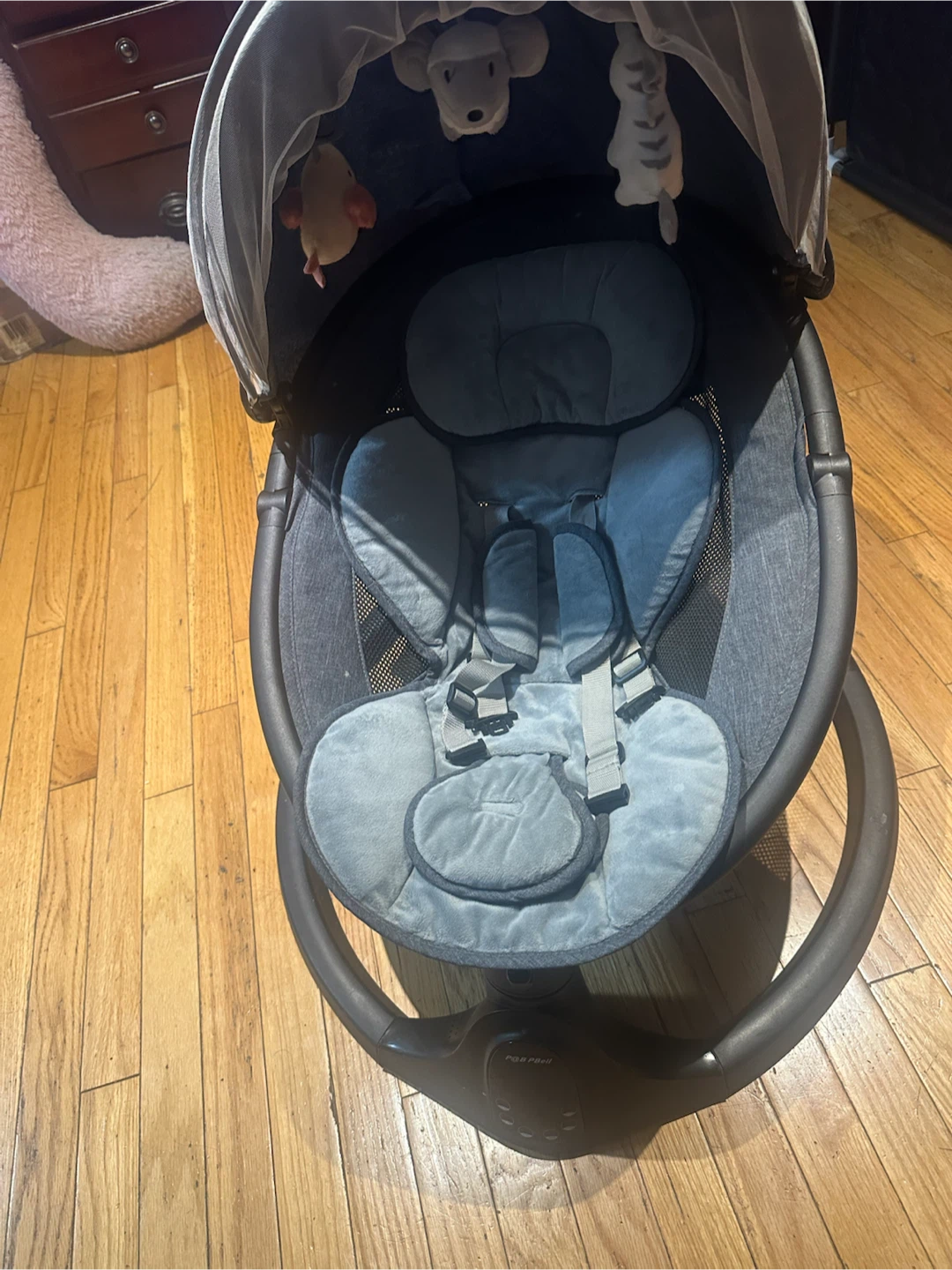 Grey Baby Rocker with Toys - photo 2