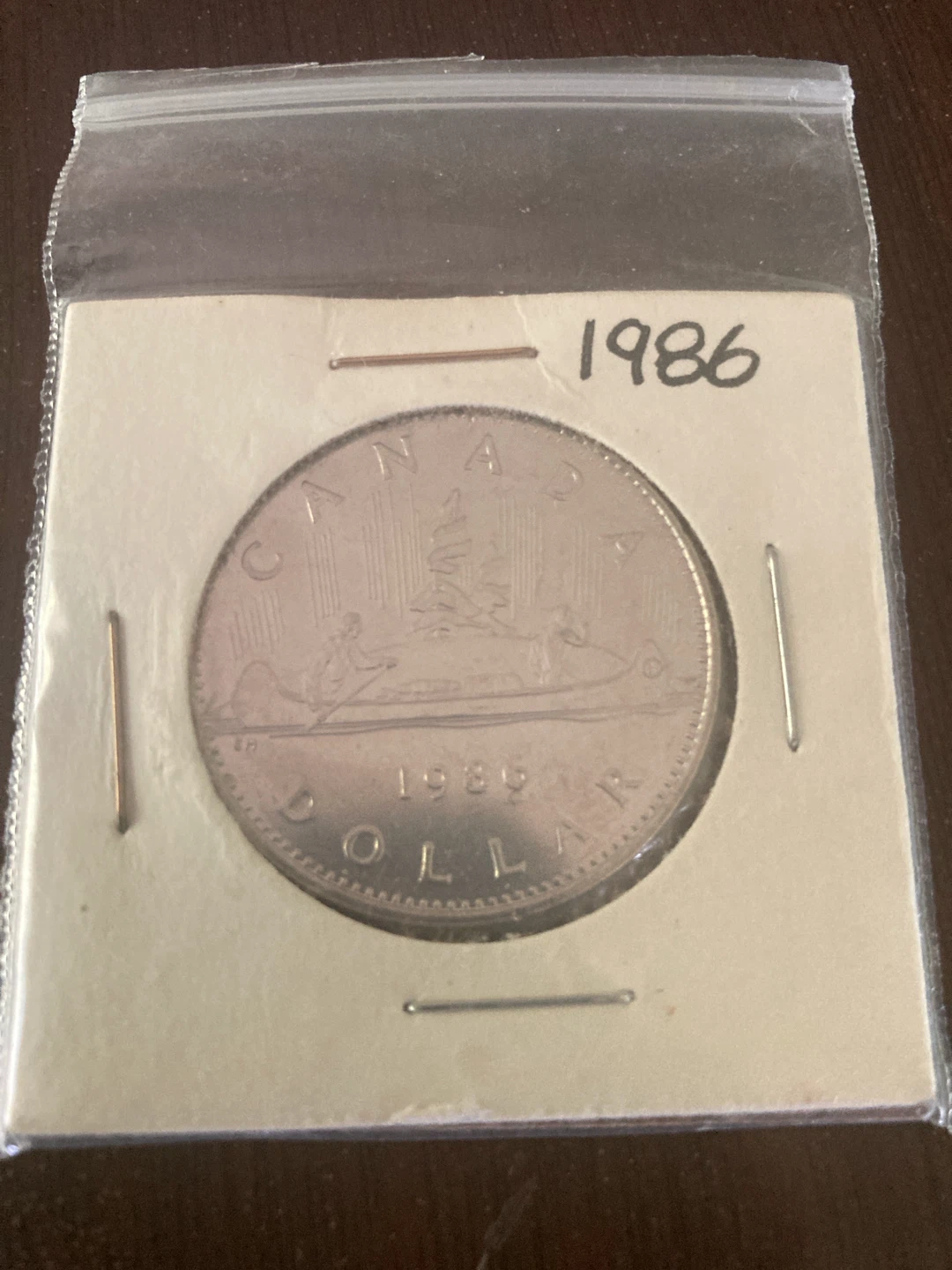 1986 Silver Canadian Dollar Coin - photo 3
