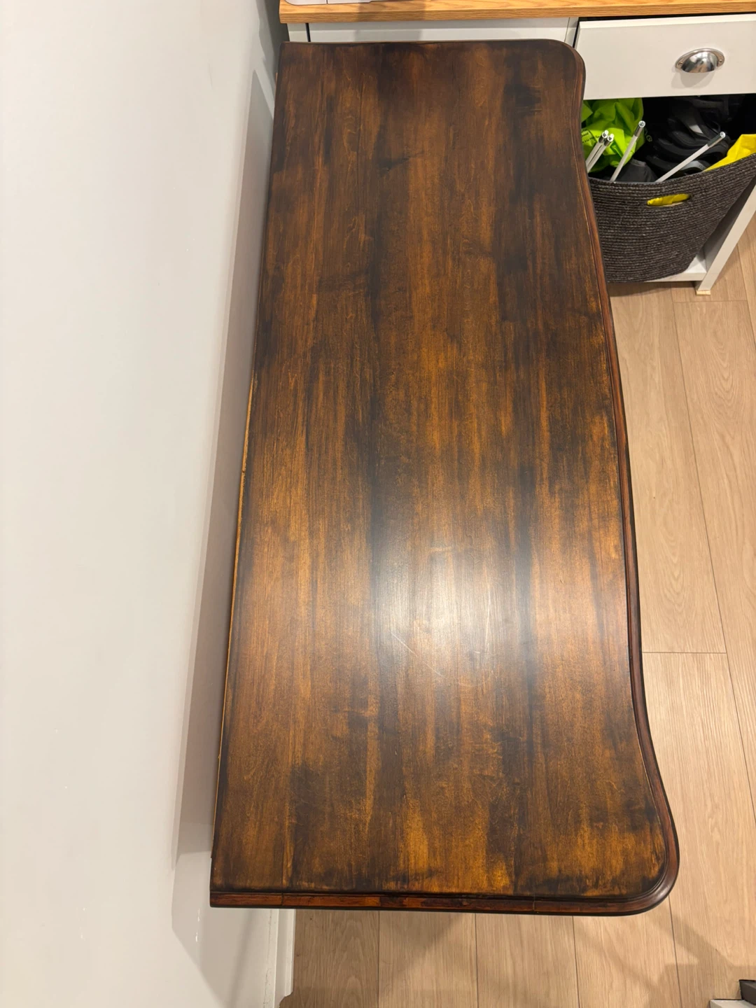Green Six-Drawer Dresser with Wood Top, newly refurbished piece - photo 3