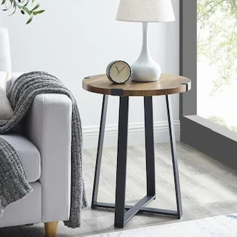 New Set of 2 Metal Wrap Round Side Tables - photo 2