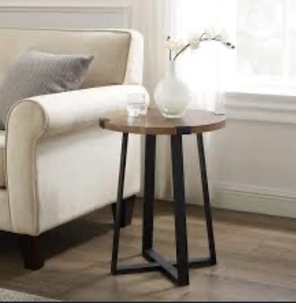 New Set of 2 Metal Wrap Round Side Tables - photo 3